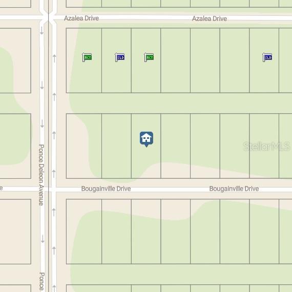 This is a map showing residential lots along Azalea Drive and Bougainville Drive — 320 BOUGAINVILLEA DRIVE, INDIAN LAKE ESTATES, FL