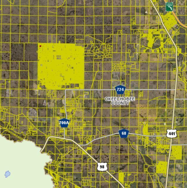 This map shows property boundaries and road networks in Okeechobee County, Florida — 0 NW 316th Street, Okeechobee FL 34972, OKEECHOBEE, FL
