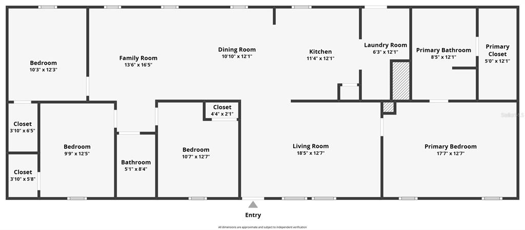 This is a floor plan showing the layout of a house with four bedrooms — 8969 W CANDLEGLOW STREET, CRYSTAL RIVER, FL