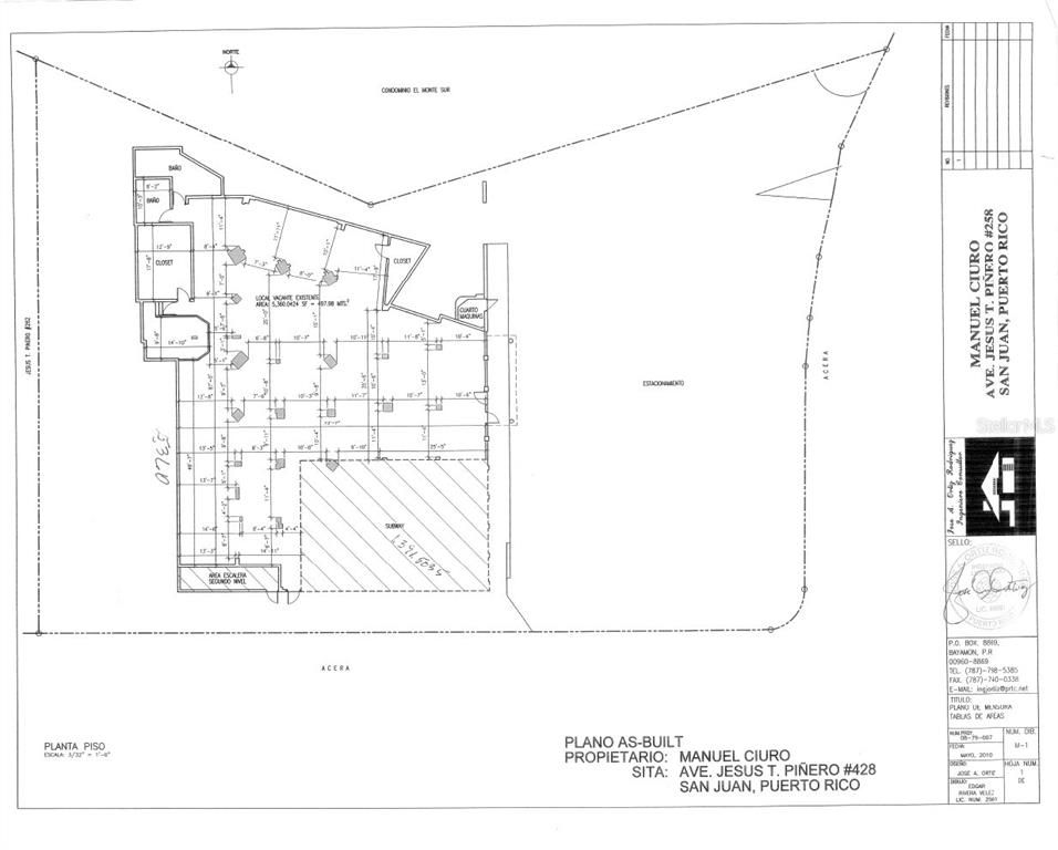 This is a floor plan for a commercial building located on Jesus T. Piñero Avenue — 258 AVE. J T PINEIRO, SAN JUAN, PR