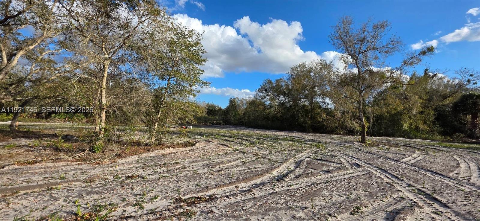 A cleared, sandy lot features tire tracks and is surrounded by mature trees — 18678 NW 284 st, Okeechobee FL 34972, OKEECHOBEE, FL