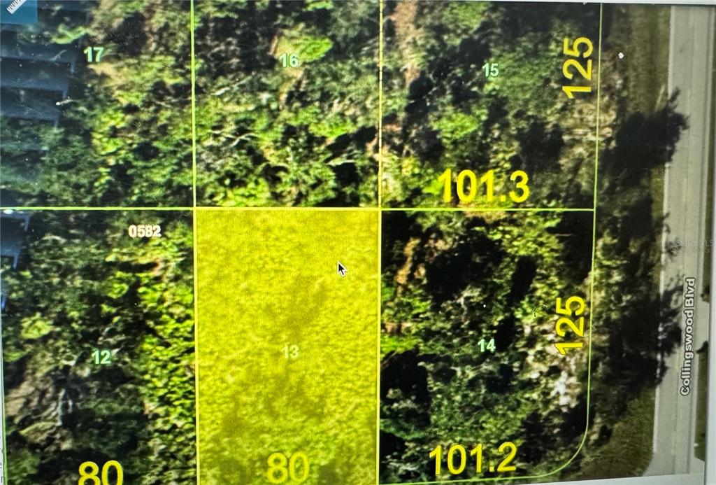This is a property map showing the layout of numbered land lots — 17512 BILLIAR AVENUE, PORT CHARLOTTE, FL