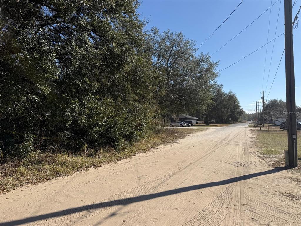A dirt road runs alongside a wooded lot under a clear blue sky — 771 NW 57 TH AVENUE, OCALA, FL
