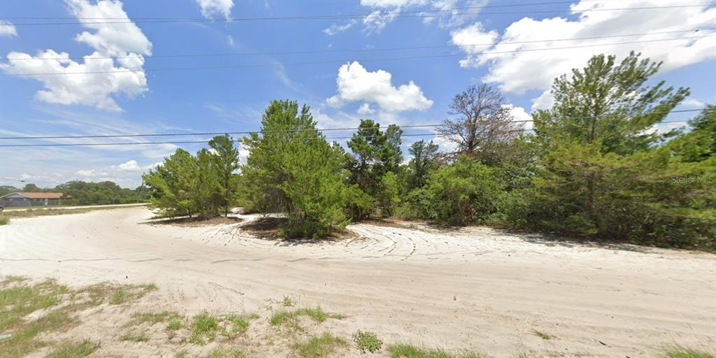 A vacant, sandy lot features scattered trees and power lines under a blue sky — NORTHERN AVENUE, LEESBURG, FL