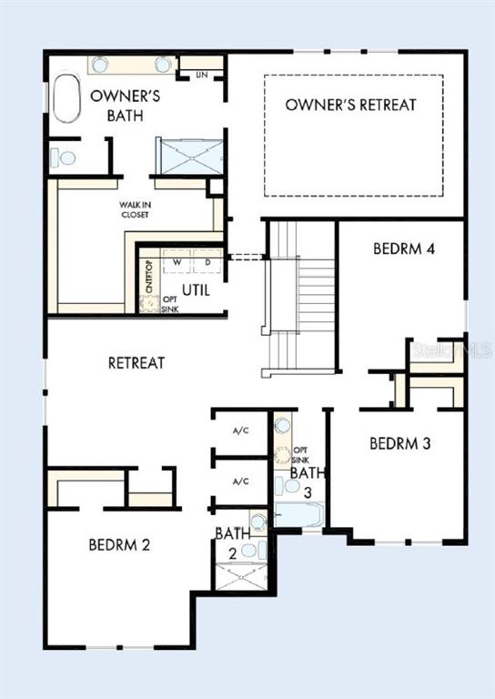 This is a floor plan for the first level of a home with a three-car garage — 1002 W OHIO AVENUE, TAMPA, FL