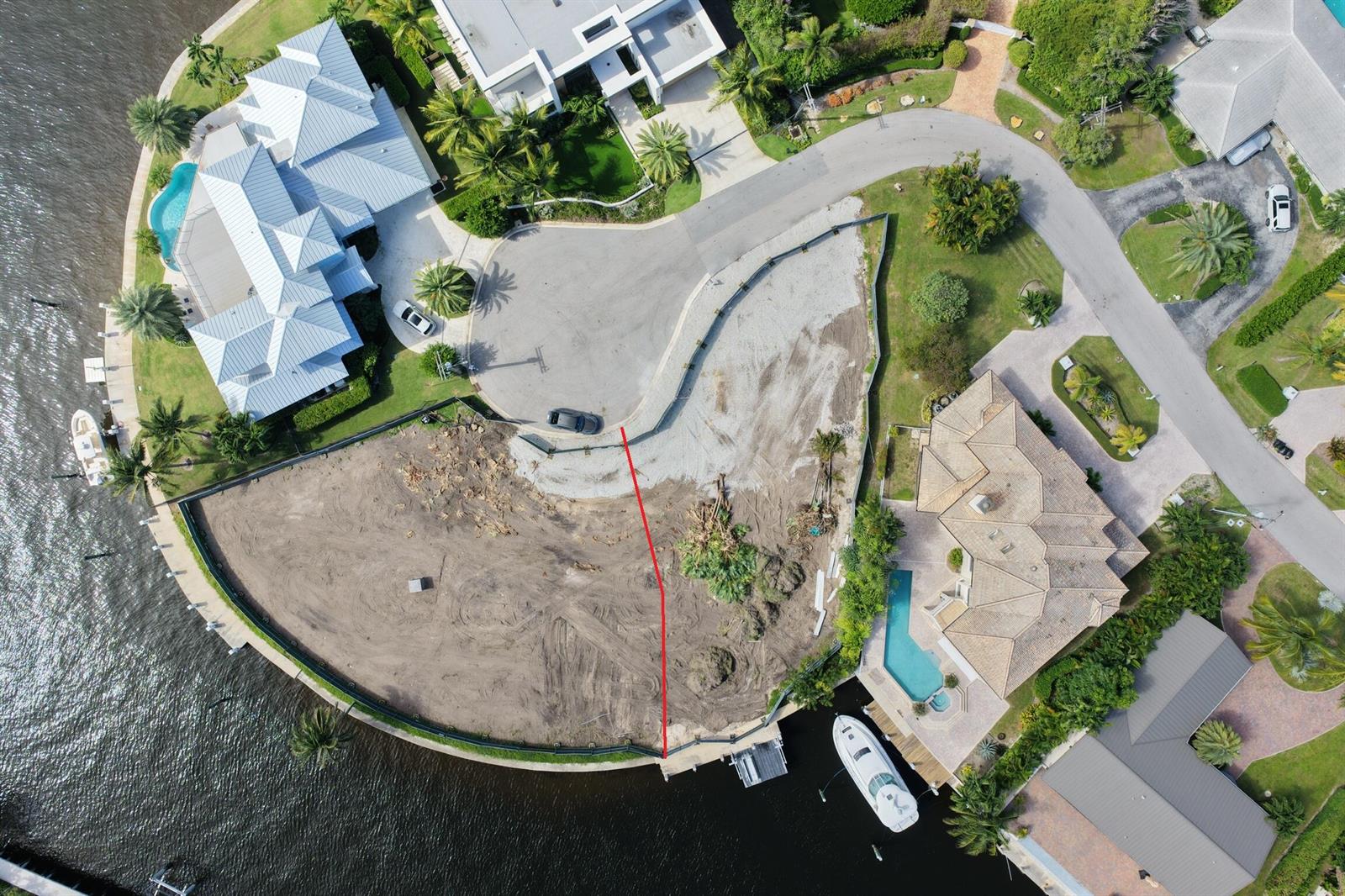 This is a top-down architectural rendering of a house with a pool and landscaped yard — 92 Island Drive S, Ocean Ridge FL 33435, OCEAN RIDGE, FL