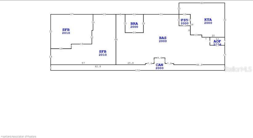 This image is a floor plan showing the layout and dimensions of a residential property — 102 SW 14TH STREET, OKEECHOBEE, FL