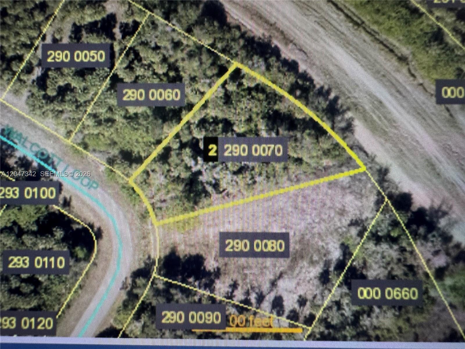 This is a satellite map showing property parcel boundaries and identification numbers — 1991 WALCOTT LOOP, Lehigh Acres FL 33972, LEHIGH ACRES, FL