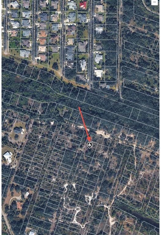 An aerial map view shows a vacant lot marked with a pin in a residential area — 1188 HARBOUR PALM COURT, PUNTA GORDA, FL