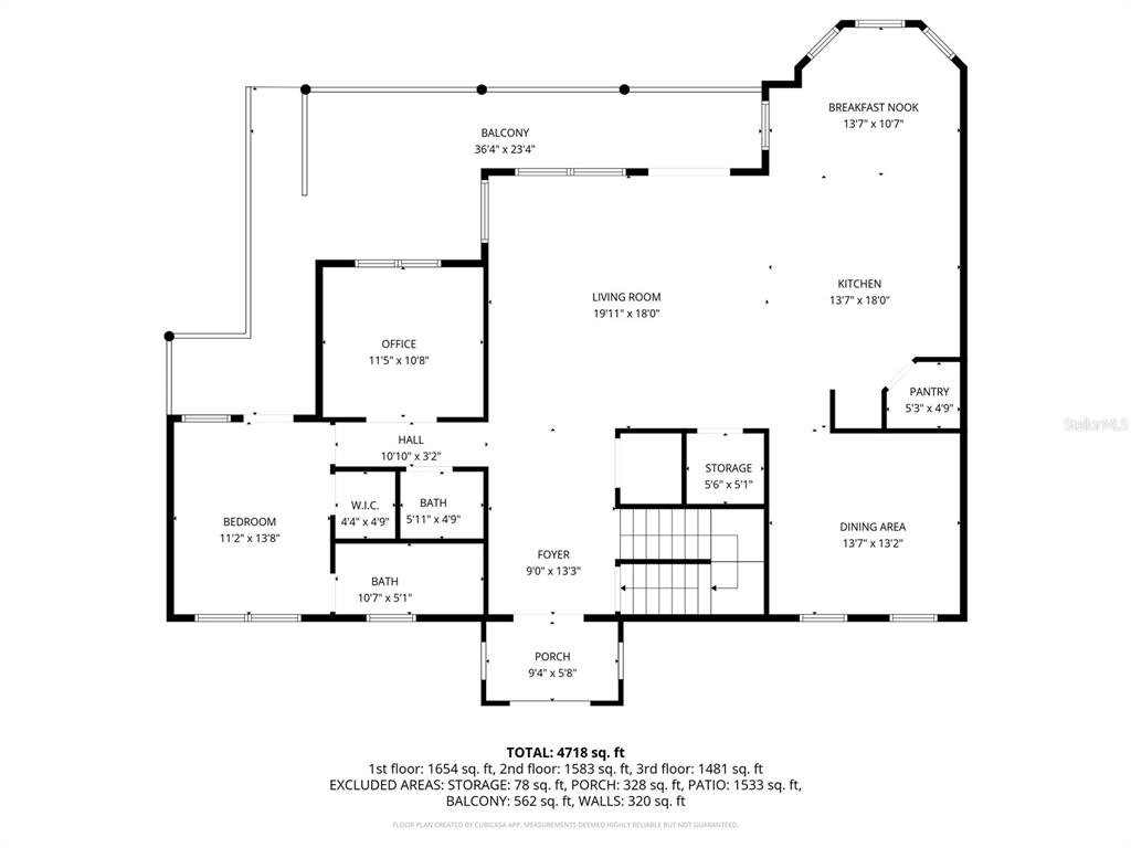 This is a floor plan showing the layout of a residential home level — 4387 HARBORPOINTE DRIVE, PORT RICHEY, FL