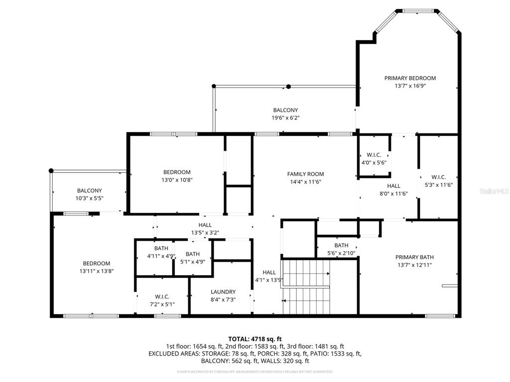 This is a floor plan showing the layout of a multi-room residential level — 4387 HARBORPOINTE DRIVE, PORT RICHEY, FL