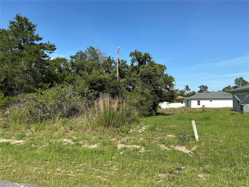 A grassy, undeveloped residential lot with trees and shrubs next to a neighboring house — TBD SW 35TH AVENUE ROAD, OCALA, FL