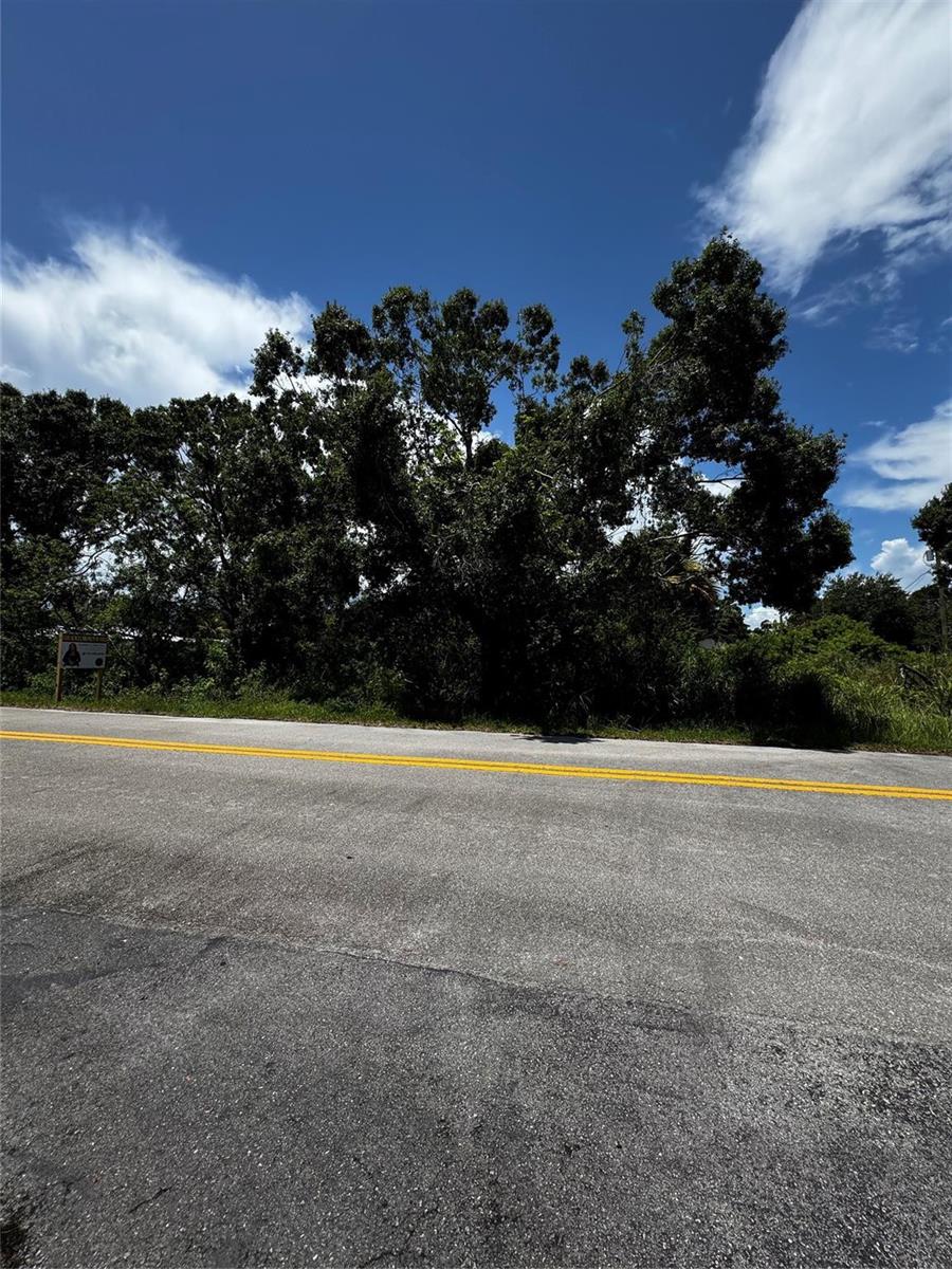 A paved road runs in front of a dense line of trees under a blue sky — 4465 24th Avenue, Vero Beach FL 32967, VERO BEACH, FL