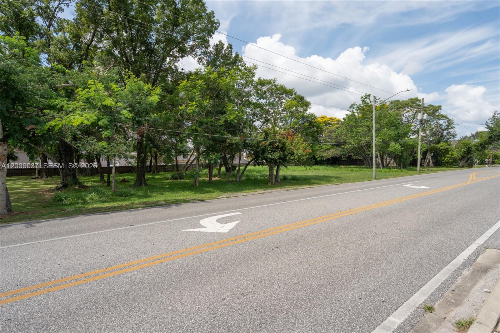 A vacant, grassy lot with several mature trees sits alongside a paved road — 5574 Old Cheney Highway, Orlando FL 32807, ORLANDO, FL