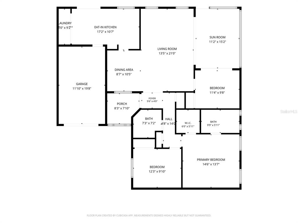 This is a floor plan showing the layout of a single-story residential home — 3625 57TH AVENUE DRIVE W UNIT 43, BRADENTON, FL