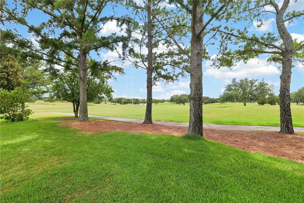 A single-story house with a beige stucco exterior, a three-car garage, and landscaped front yard — 16815 SE 85TH BELKNAP AVENUE, THE VILLAGES, FL