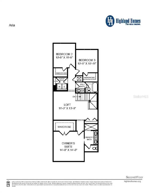 This is a floor plan for the second level of a residential home — 4041 KINDLING WOOD WAY, ST CLOUD, FL
