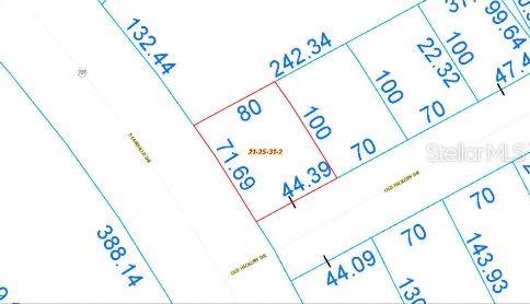 This image is a property survey map showing lot dimensions and boundaries — 7600 OLD HICKORY DRIVE, PENSACOLA, FL