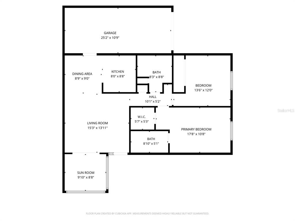This is a floor plan showing the layout of a house with a garage — 1121 QUEEN ANNE DRIVE UNIT C, PALM HARBOR, FL
