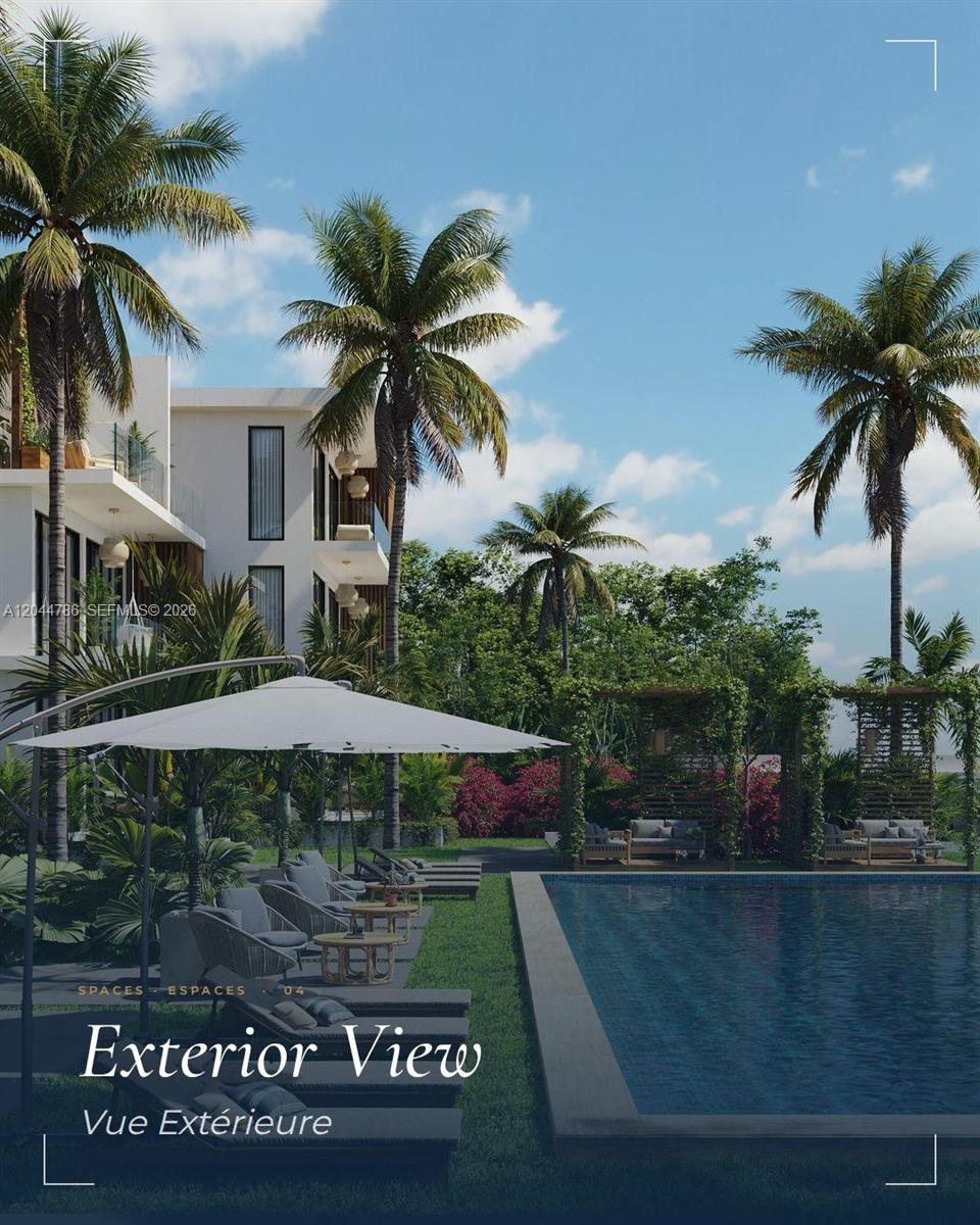 This is a rendering of a modern building exterior featuring a swimming pool and lounge area — 0 Cabrera hills # 0, FL, FL