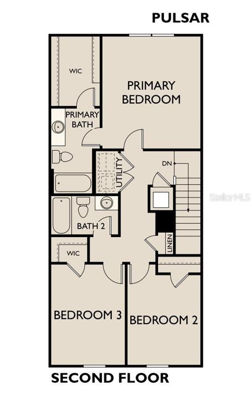 This is a floor plan for the second level of a residential home — 10510 CURVING CREEK LOOP, PARRISH, FL