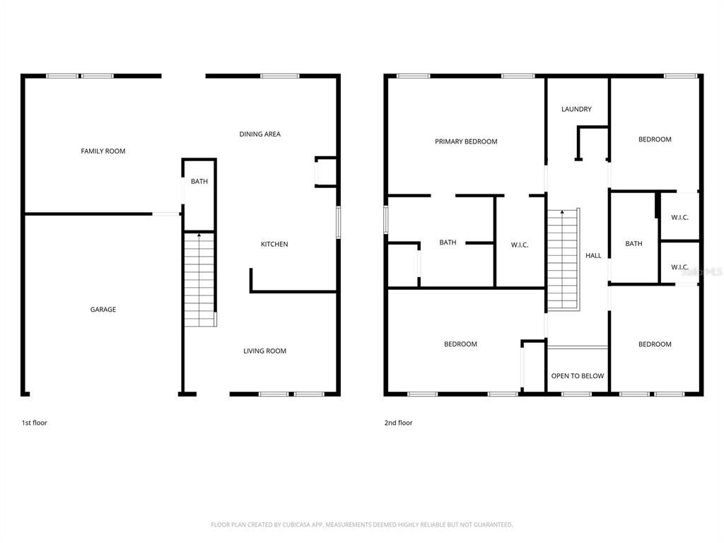 This is a floor plan showing the layout of a two-story residential home — 5266 PLANTATION HOME WAY, PORT ORANGE, FL