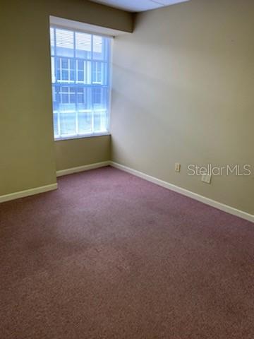 An empty room with beige walls, pink carpeting, and a large window — 1531 TAMIAMI TRAIL S UNIT 8A-8T, VENICE, FL