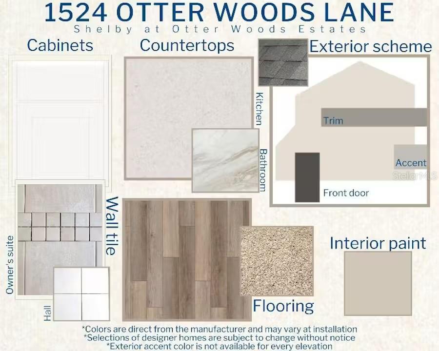 This rendering shows a living room with light wood-look vinyl plank flooring and large windows — 1524 OTTER WOODS LANE, AUBURNDALE, FL