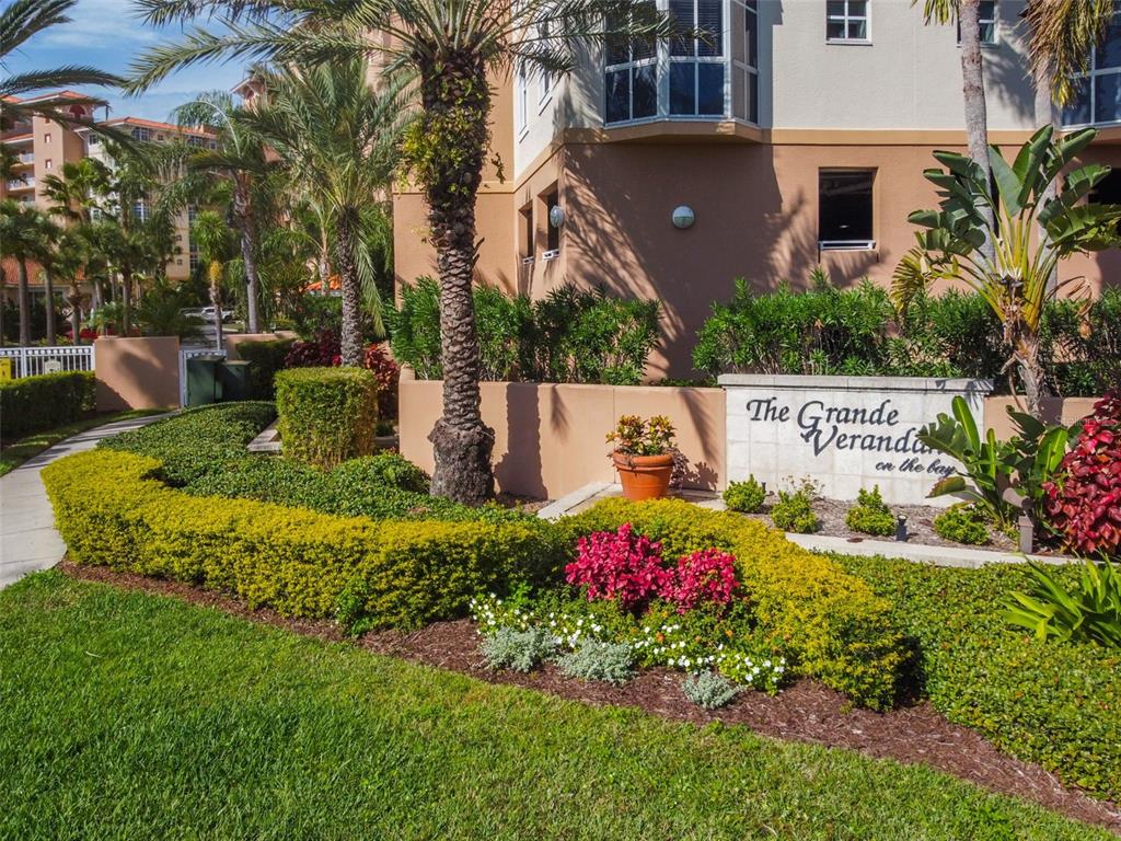 A sign for The Grande Veranda on the bay sits in front of a building — 12033 GANDY BOULEVARD N UNIT 151, ST PETERSBURG, FL