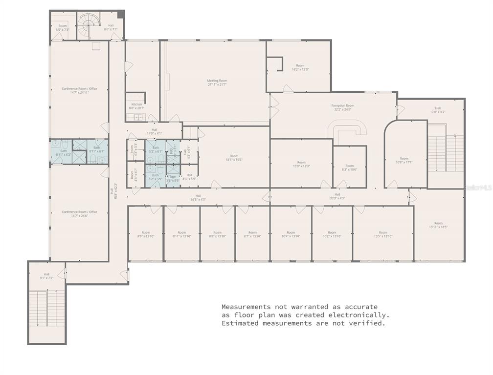 This is a floor plan showing a large office layout with multiple rooms and hallways — 3201 SW 34TH STREET FLOOR 2, OCALA, FL