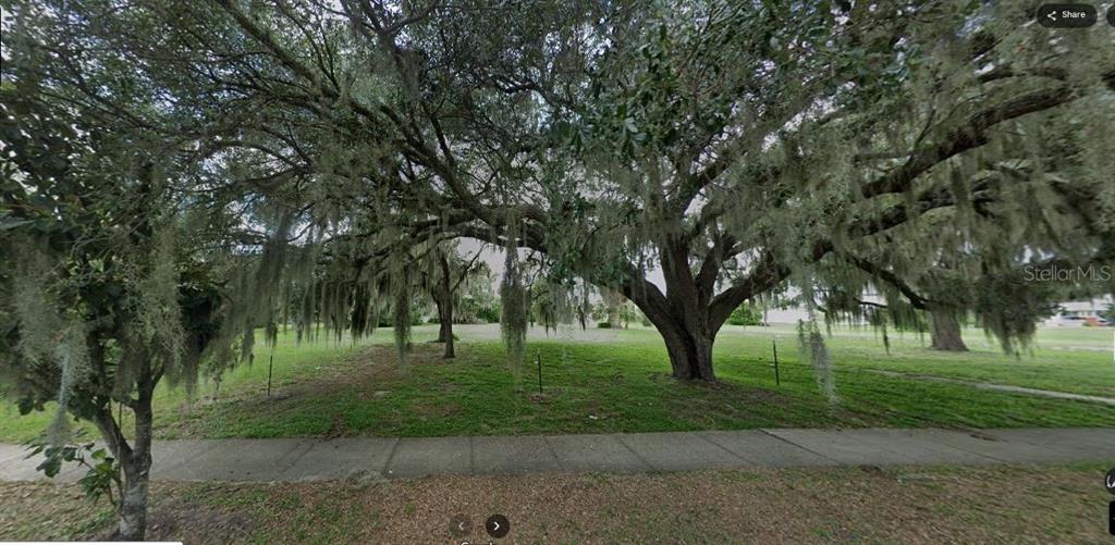 A large, mature oak tree with Spanish moss stands on a grassy residential lot — N/A, LAKE WALES, FL