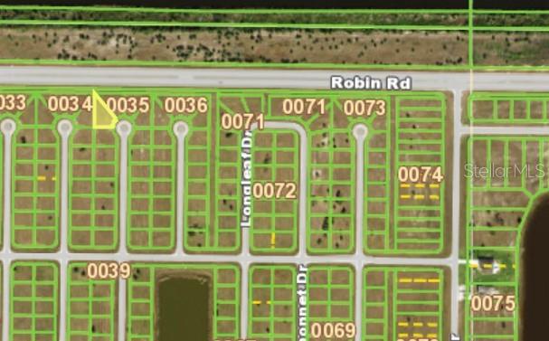 This is a map showing a residential subdivision with numbered lots and street names — 15 OAK COURT, PLACIDA, FL