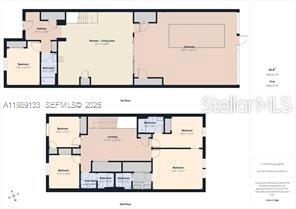This is a floor plan showing the layout of a two-story residential property — 3806 LANA AVENUE, DAVENPORT, FL