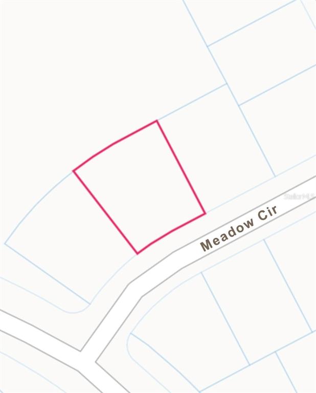 This is a map showing the property boundary lines of a vacant lot on Meadow Cir — 9003 MEADOW CIRCLE, LABELLE, FL