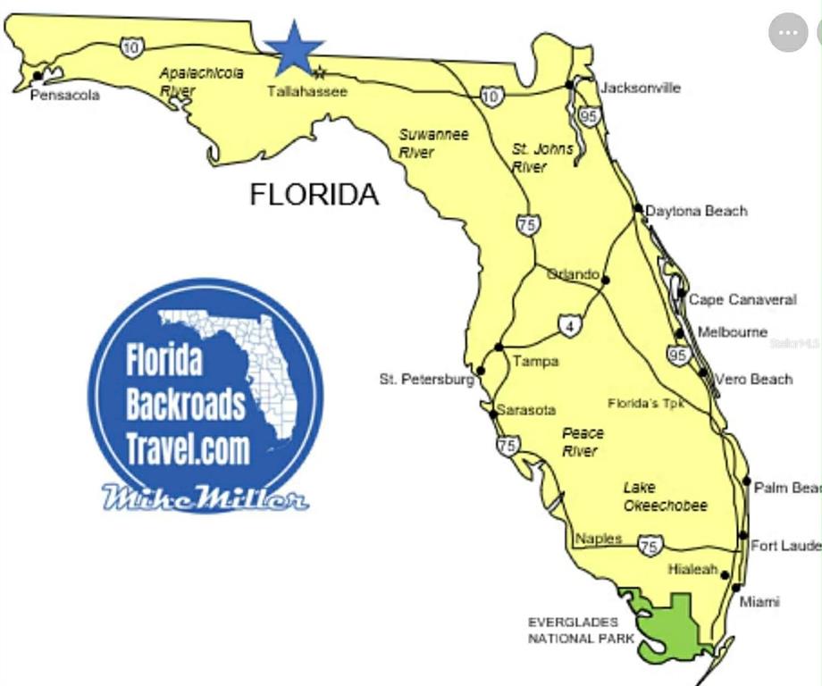 This is a map of Florida showing major cities, rivers, highways, and Everglades National Park — CHIPPEWA COURT, HAVANA, FL