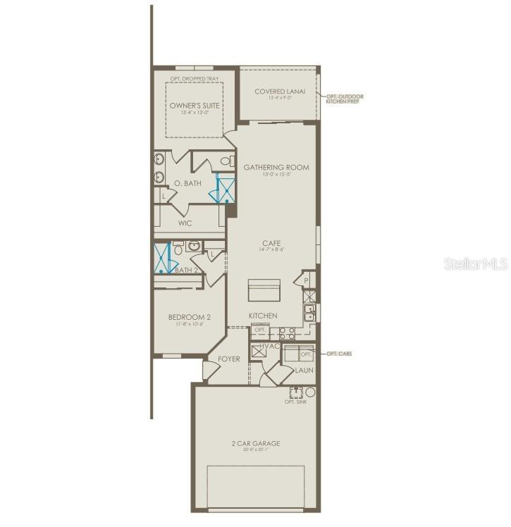 This is a floor plan for a single-story home with a two-car garage — 2867 MIDSWEET AVENUE, ST CLOUD, FL