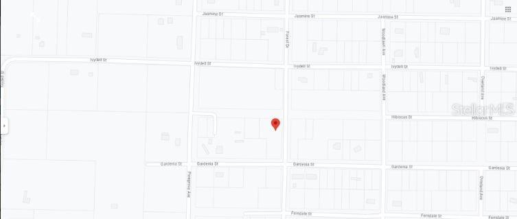 This is a map showing the location of a property parcel — GARDENIA STREET, FOUNTAIN, FL