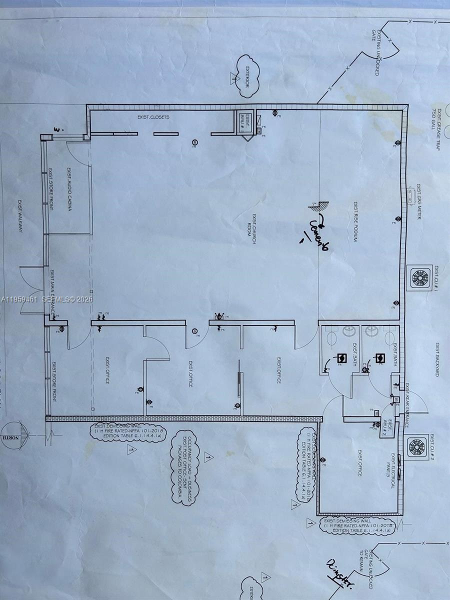 This is a floor plan showing the layout of a commercial building with multiple offices — 6339 Johnson St, Hollywood FL 33024, HOLLYWOOD, FL