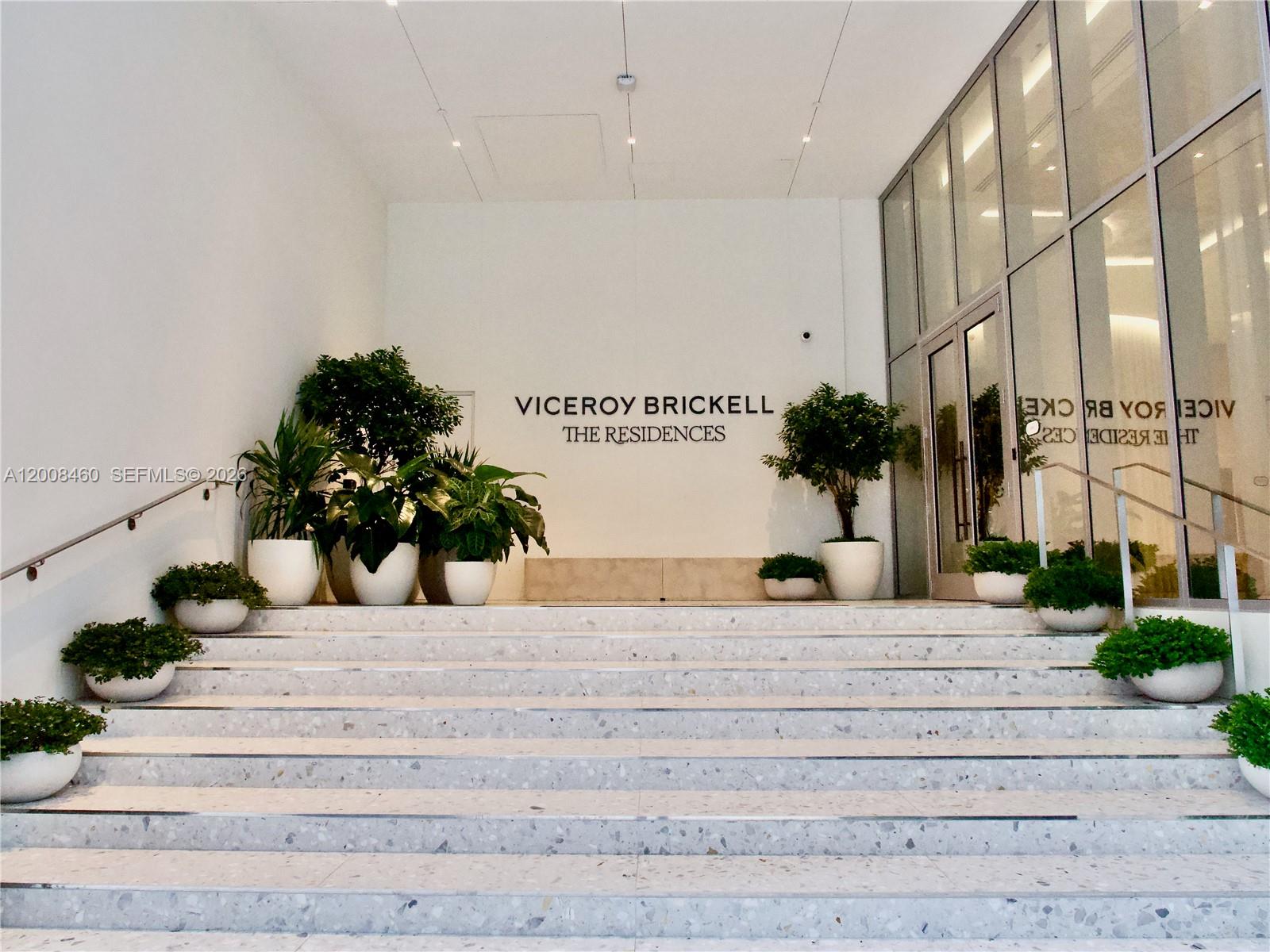 A set of wide, light-colored stone steps leads to the entrance of Viceroy Brickell Residences — 77 SE 5th Street # 4014, Miami FL 33131, MIAMI, FL