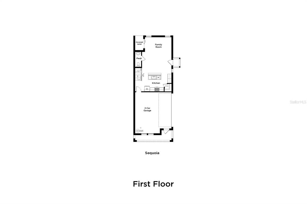 This is a floor plan for the first level of a home featuring a garage — 611 SILVER STREAM COURT, BRANDON, FL