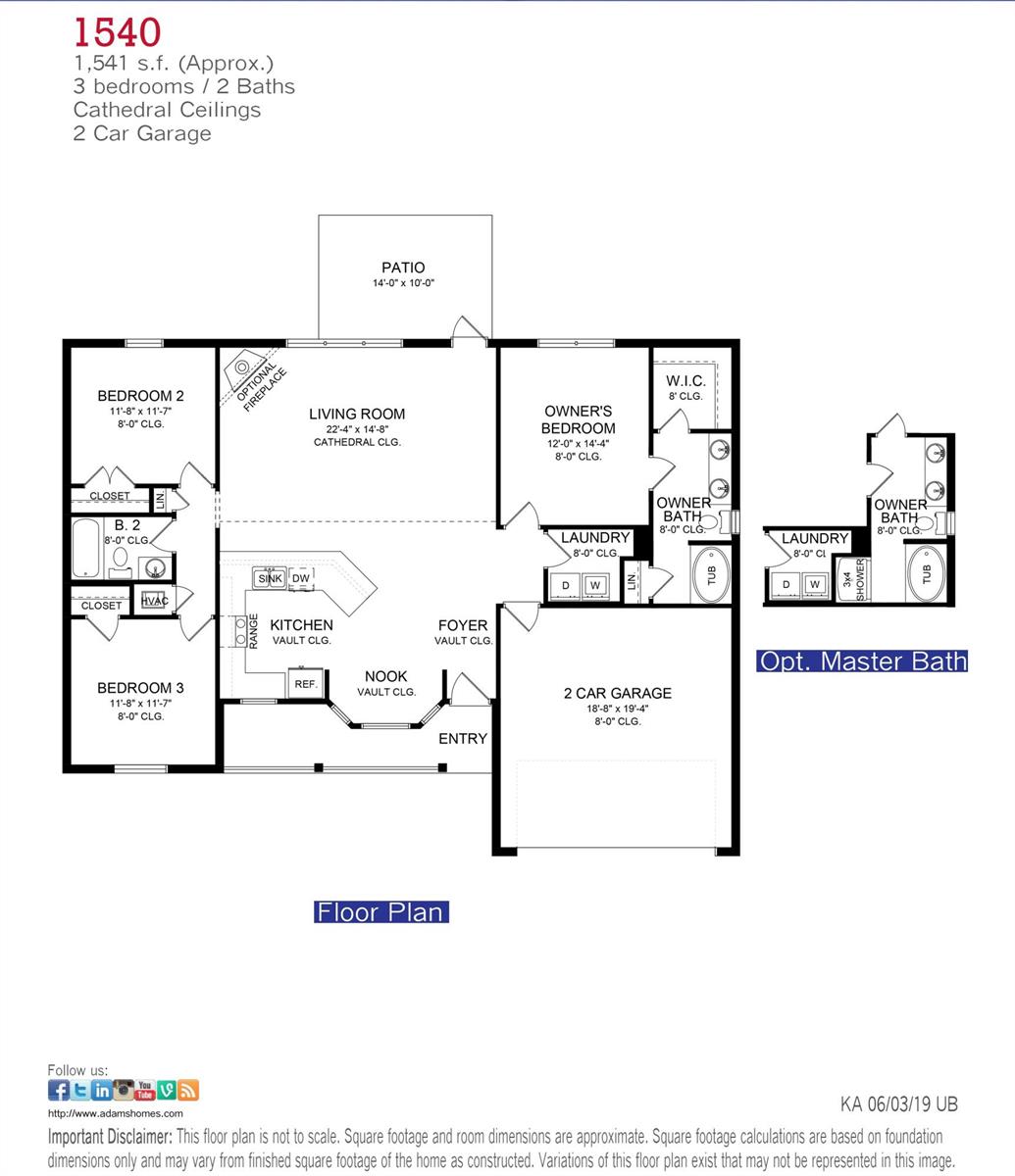 This is a floor plan for a three-bedroom, two-bathroom house with a two-car garage — 3535 NW 29th Avenue, Okeechobee FL 34972, OKEECHOBEE, FL