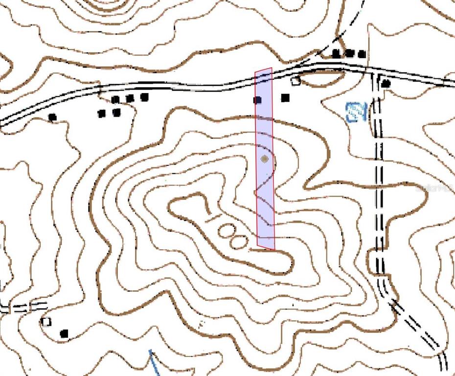This is a topographic map showing a rectangular plot of land on a hillside — Km 12.1 PR 303, CABO ROJO, PR