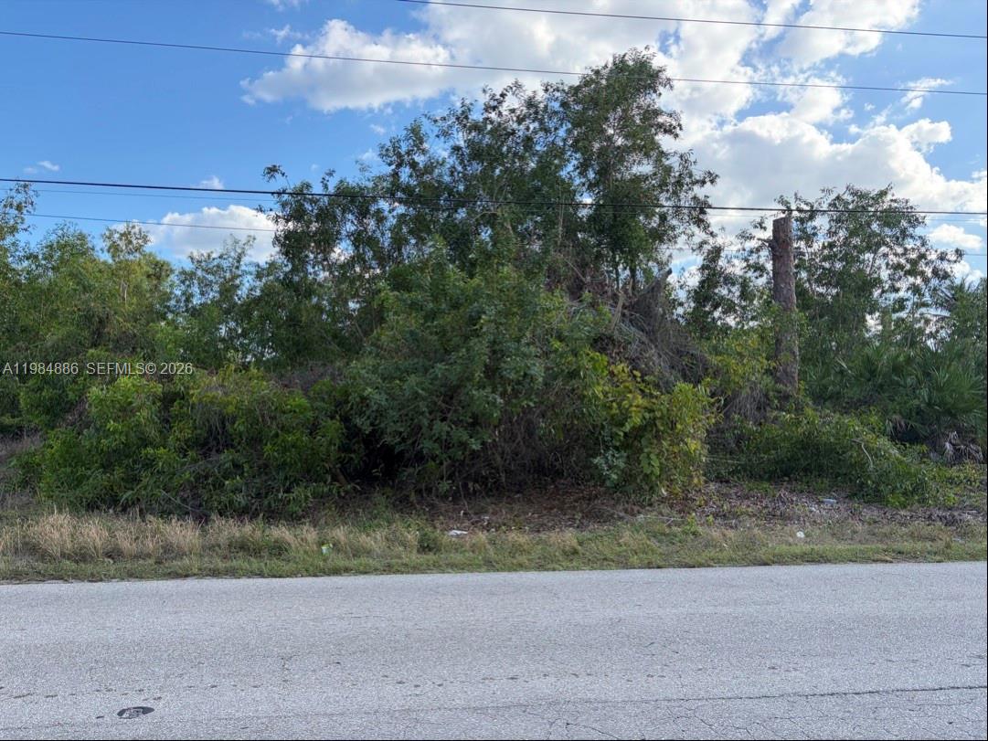 An aerial view shows a vacant rectangular lot outlined in white next to a house — 614 Jacaranda Pkwy E, Cape Coral FL 33909, CAPE CORAL, FL