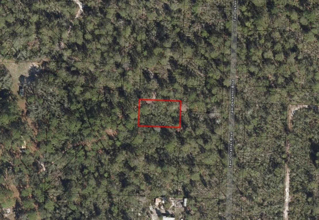 An aerial map view shows a rectangular property lot outlined in red near a road — 10681 Interlacher Drive, Sebring FL 33852, SEBRING, FL