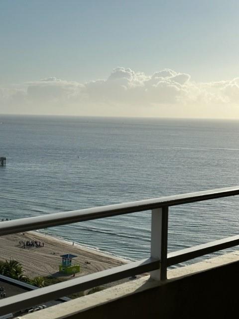 A view of the ocean and beach from a balcony with a metal railing — 111 Briny Avenue # 2103, Pompano Beach FL 33062, POMPANO BEACH, FL