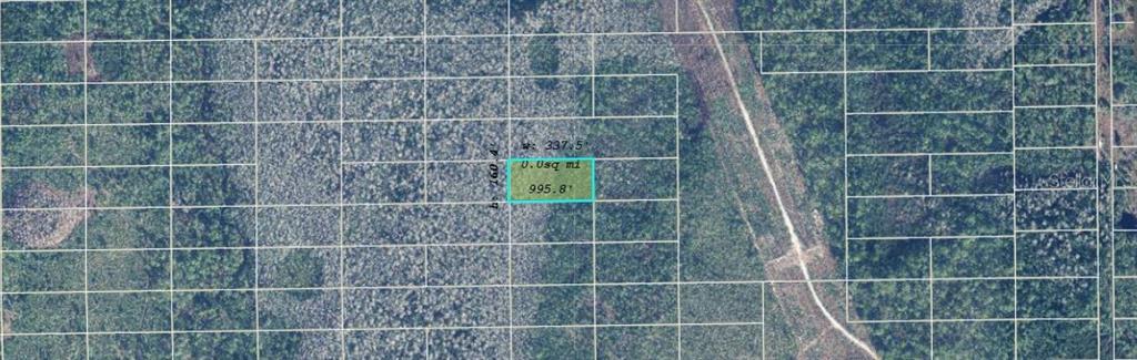 This is a satellite map view showing a highlighted rectangular plot of land — DILL ROAD, ORLANDO, FL