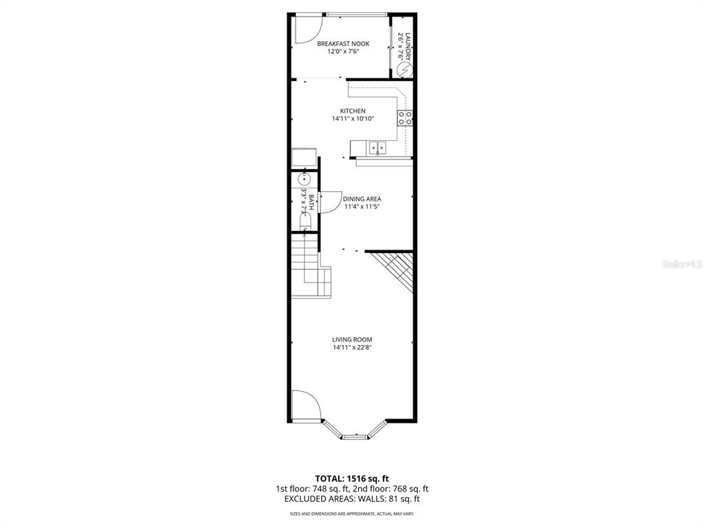This is a floor plan for the first level of a residential home — 312 WINCHESTER WAY, PALM HARBOR, FL