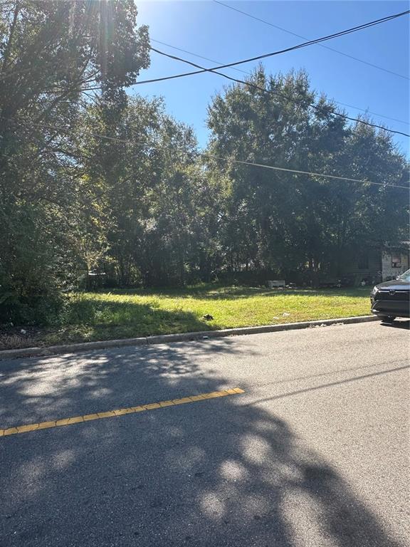 A vacant, grassy residential lot is bordered by mature trees along a paved street — 1212 SW FORT KING STREET, OCALA, FL