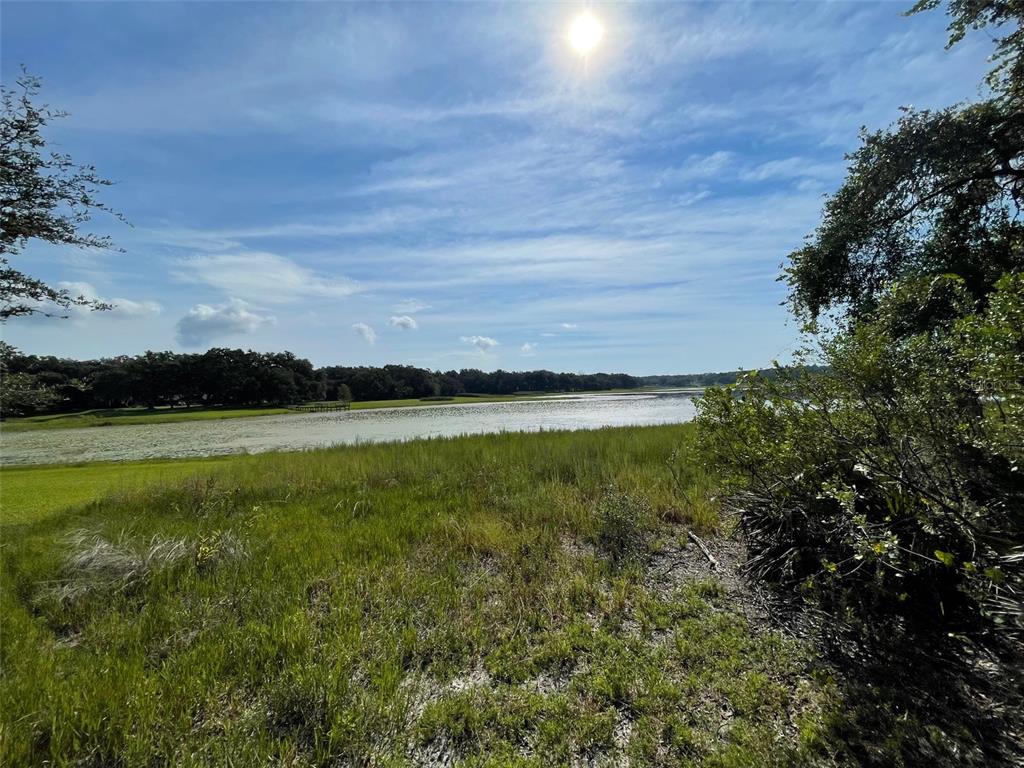 A grassy field leads to a lake under a bright, sunny sky — LOTS 13 & 14 SW SHOREWOOD DRIVE, DUNNELLON, FL