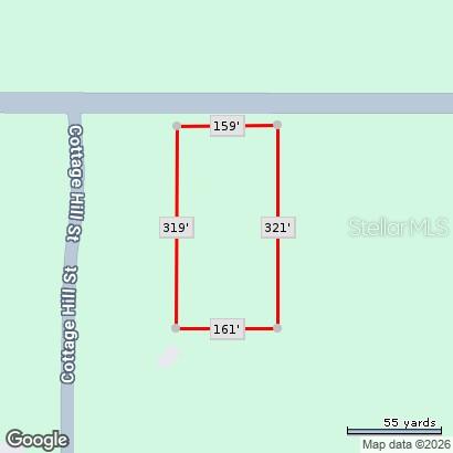 This is a map showing the rectangular property boundaries and dimensions of a land parcel — 0 ALTURAS BABSON PARK CUTOFF ROAD Lot 78, BARTOW, FL